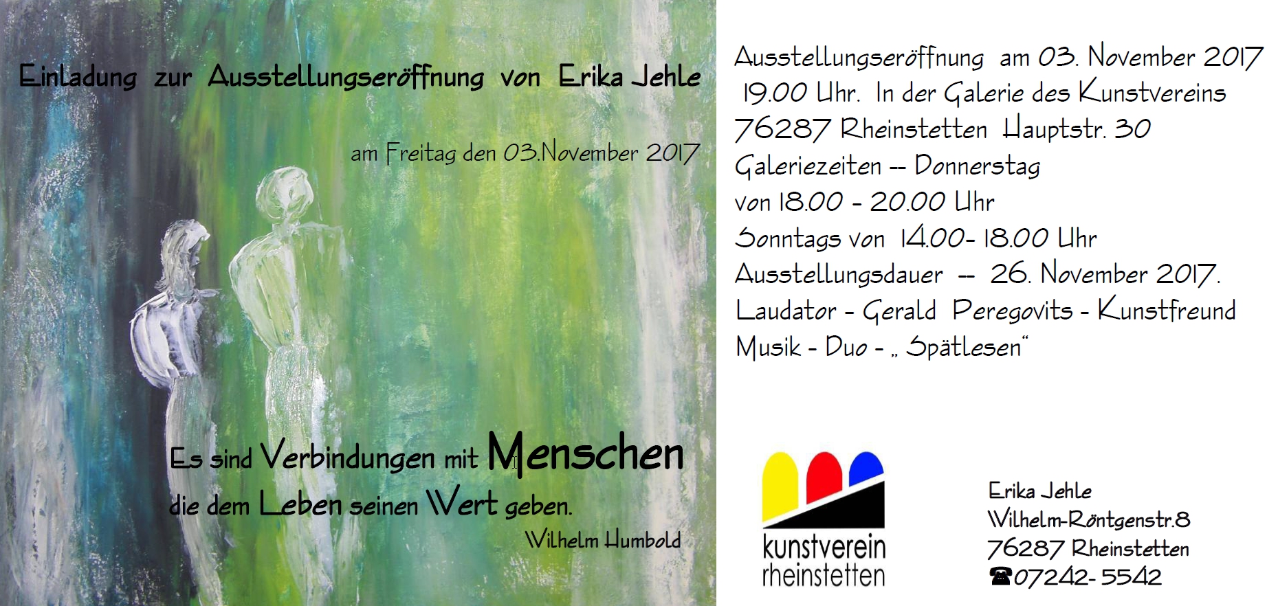 Ausstellung von Erika Jehle beim Kunstverein Rheinstetten