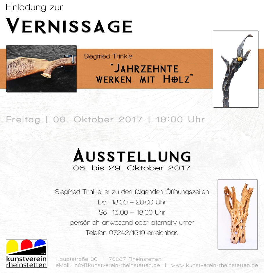 Ausstellung von Siegfried Trinkle beim Kunstverein Rheinstetten